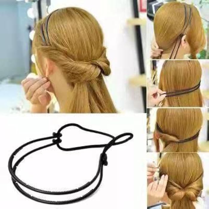 Double Plastic Headband with Elastic - Women - Image 5